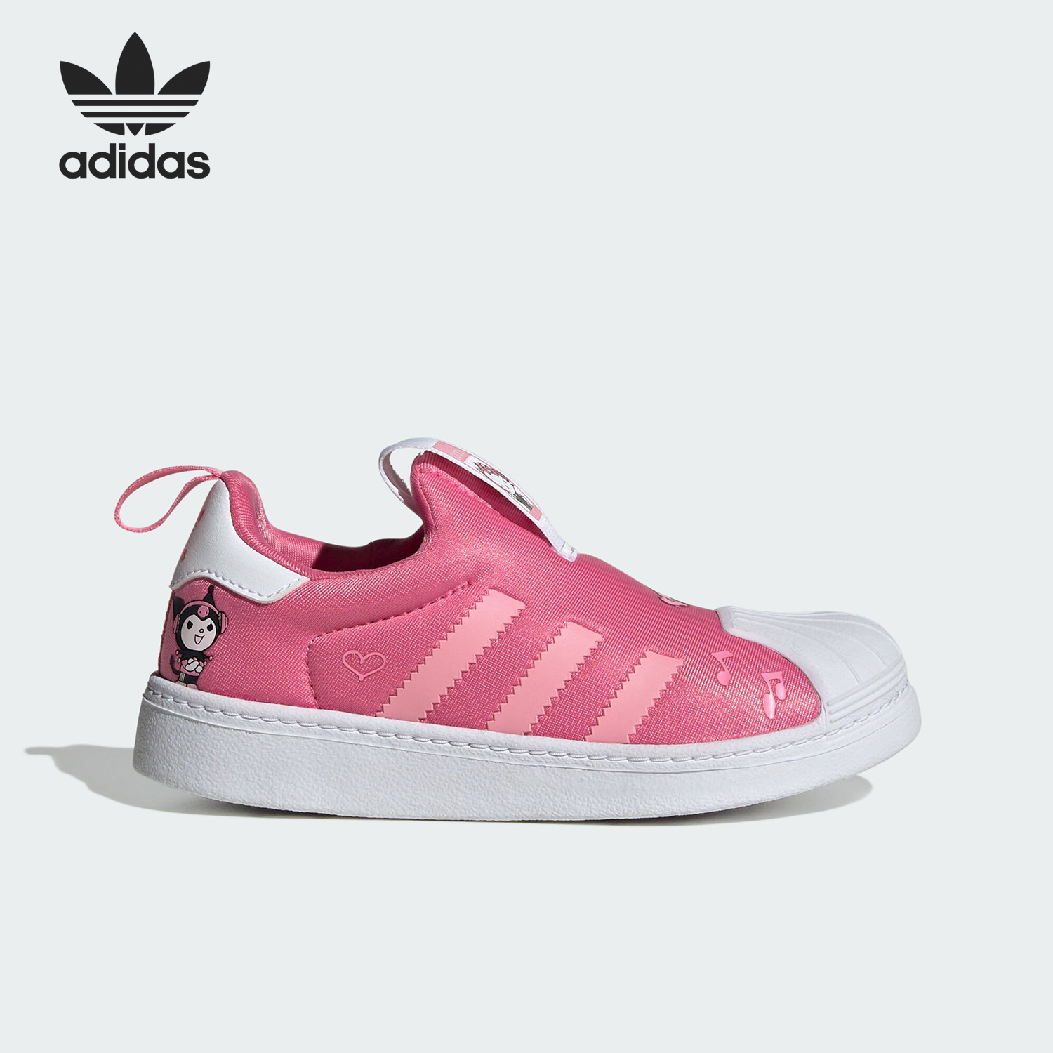 Adidas/阿迪达斯官方正品三叶草大童一脚蹬耐磨休闲运动鞋IF3558-封面