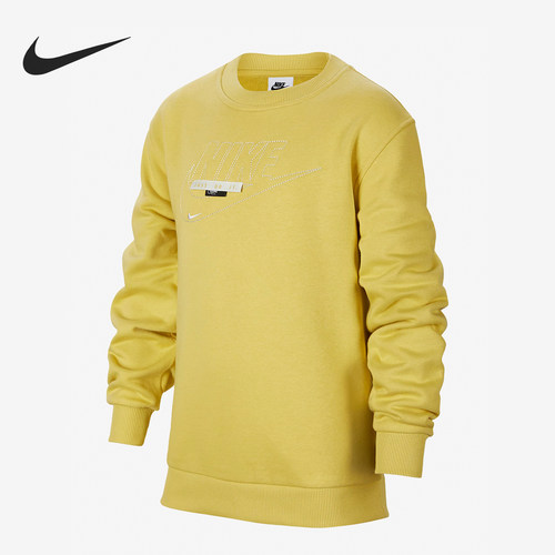 Nike/耐克正品春季大童圆领休闲运动针织长袖卫衣FN9095-700