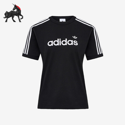 Adidas/阿迪达斯正品三叶草LINEART-SHIRT新款经典短袖T恤HZ9542