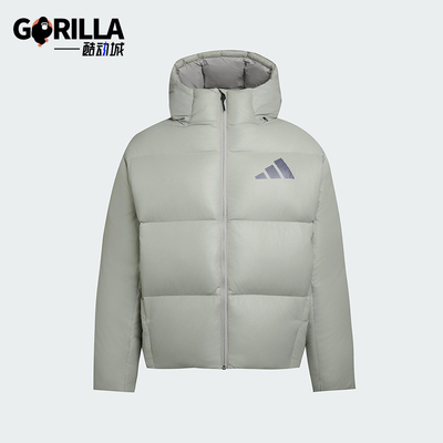 Adidas/阿迪达斯正品2025秋季款男士日常连帽耐穿羽绒服KH3981