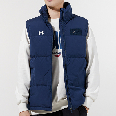 安德玛正品男子运动服休闲户外保暖羽绒无袖马甲外套21600803