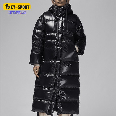 耐克女士保暖梭织亮面时尚羽绒服