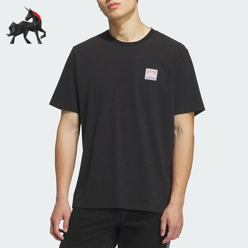 Adidas/阿迪达斯正品三叶草男士套头运动休闲圆领针织短袖KD1852