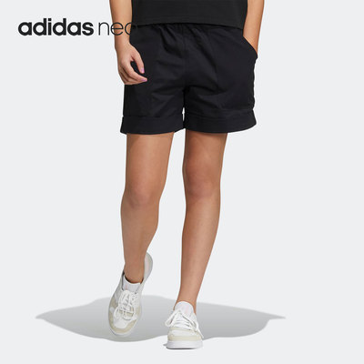 Adidas/阿迪达斯官方正品当季新款neo休闲女子运动短裤HF7272