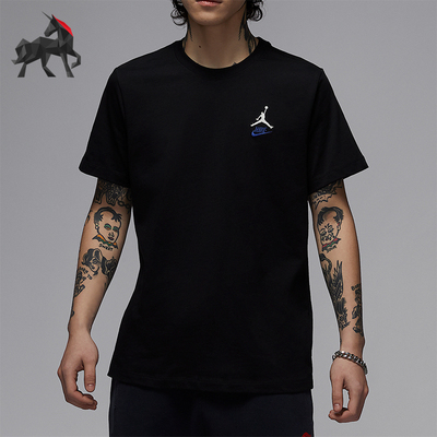 Nike/耐克正品JORDAN男士经典透气针织运动休闲图案T恤IB7527-010