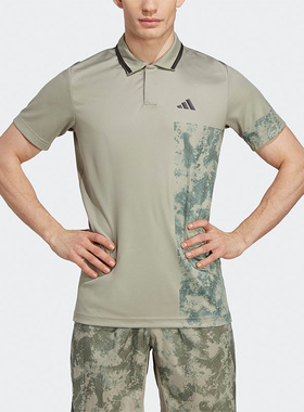 Adidas/阿迪达斯正品夏透气印花男子运动polo短袖HT7233