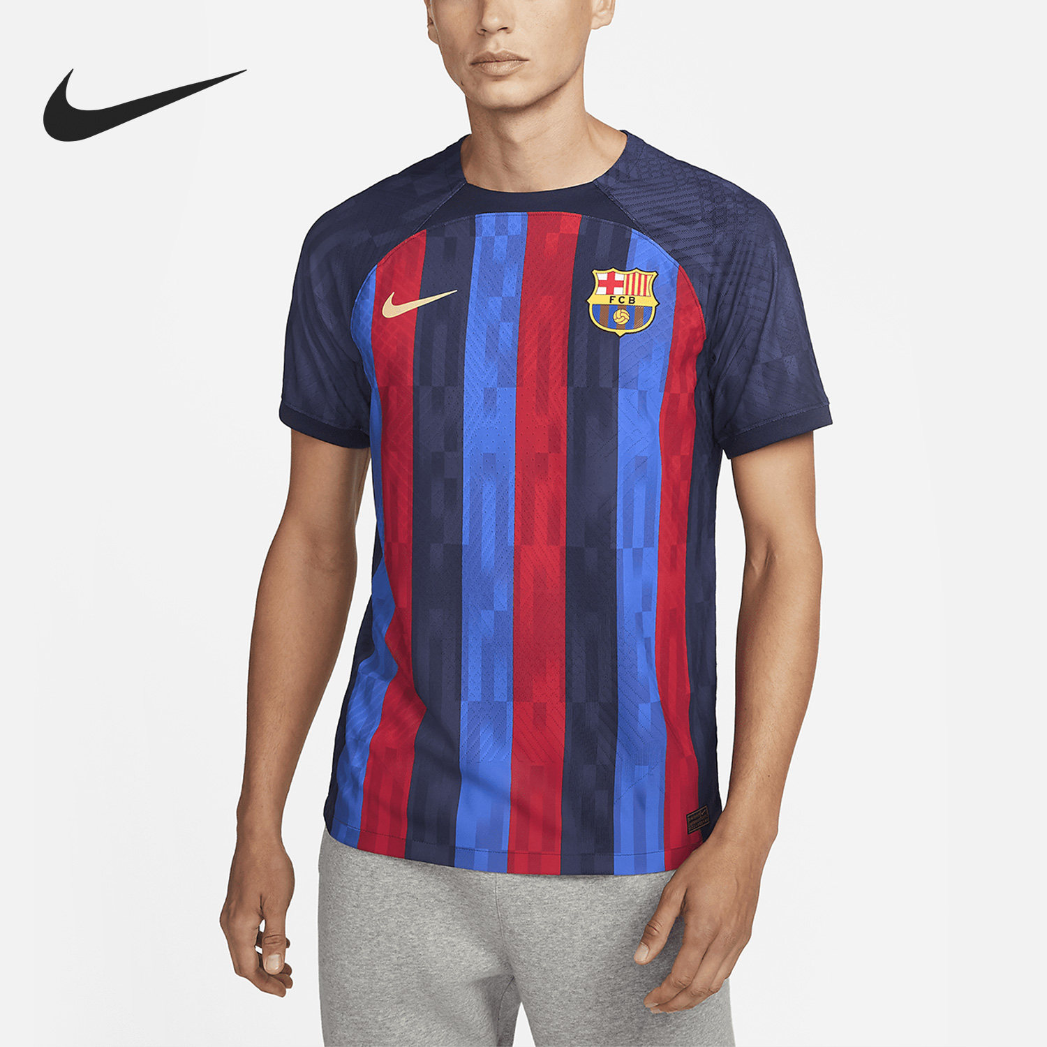 nike/耐克正品巴萨塞罗那22-23主场男子运动球衣dj7643-452