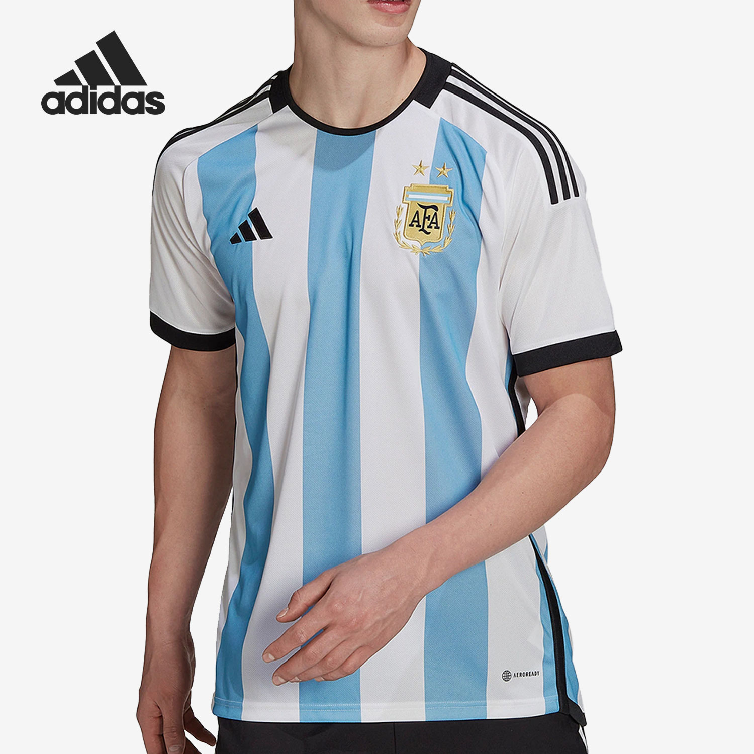 阿迪达斯男子足球球衣T恤