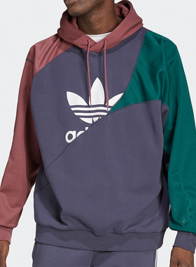 Adidas/阿迪达斯正品26夏三叶草休闲男子时尚卫衣连帽衫 HK2096