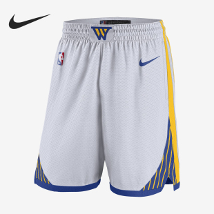 Nike/耐克正品金州勇士队NBA男士轻盈透气运动短裤FQ4108-100