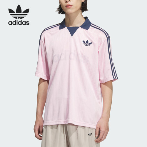 Adidas/阿迪达斯正品三叶草男士透气时尚休闲足球短袖T恤JX8982