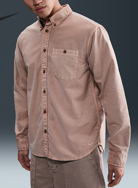 Nike/耐克官方正品2025男士日常休闲透气柔软长袖衬衫HJ7271-200