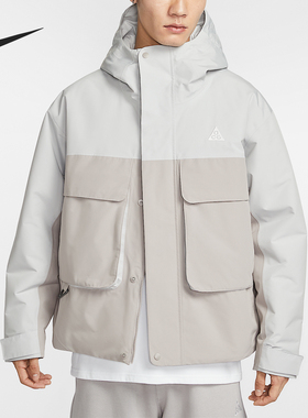 Nike/耐克正品2025冬季款男士日常连帽拼接梭织棉服FV8682-097