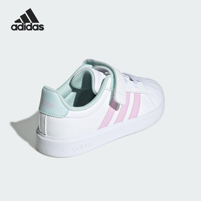 Adidas/阿迪达斯正品STREETTALK EL小童魔术贴低帮板鞋JQ8599