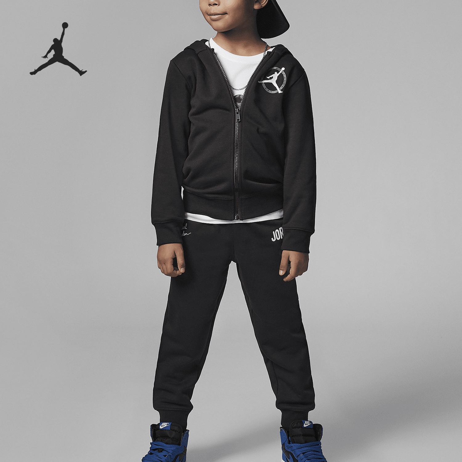 Nike/耐克正品Jordan小童潮流休闲加绒运动套装FJ5261-010