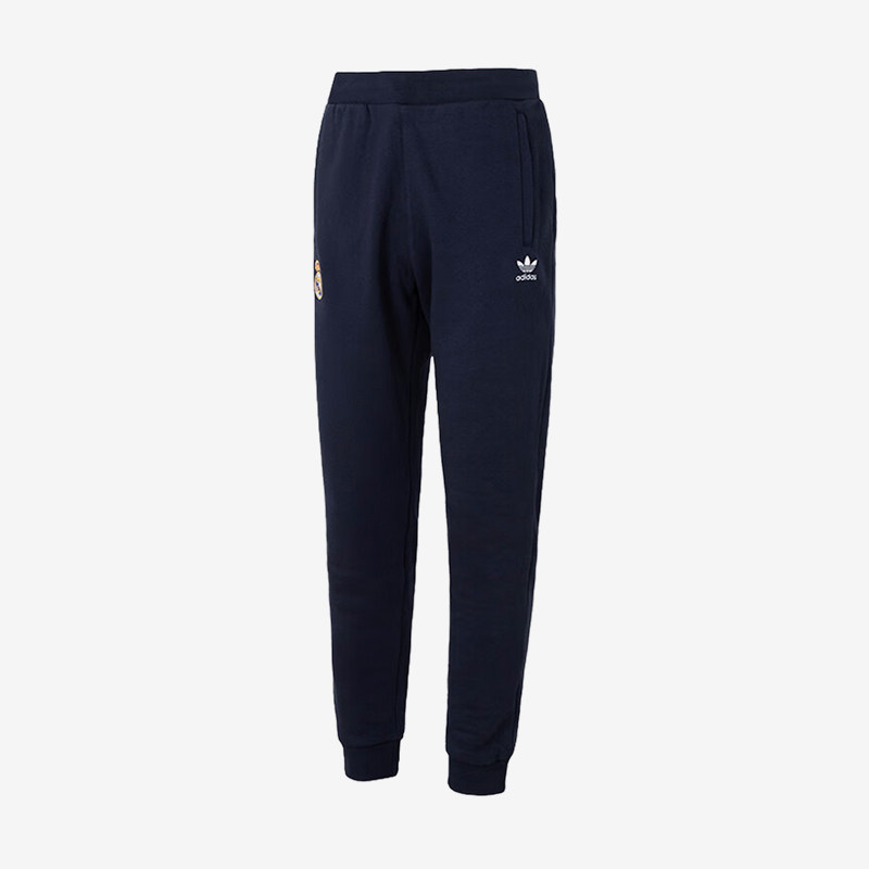 Adidas/阿迪达斯正品三叶草男子抓绒皇马足球休闲运动长裤IK8717