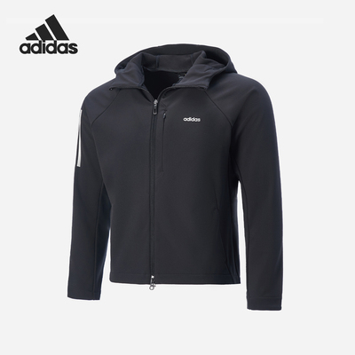 阿迪达斯男士连帽梭织夹克外套