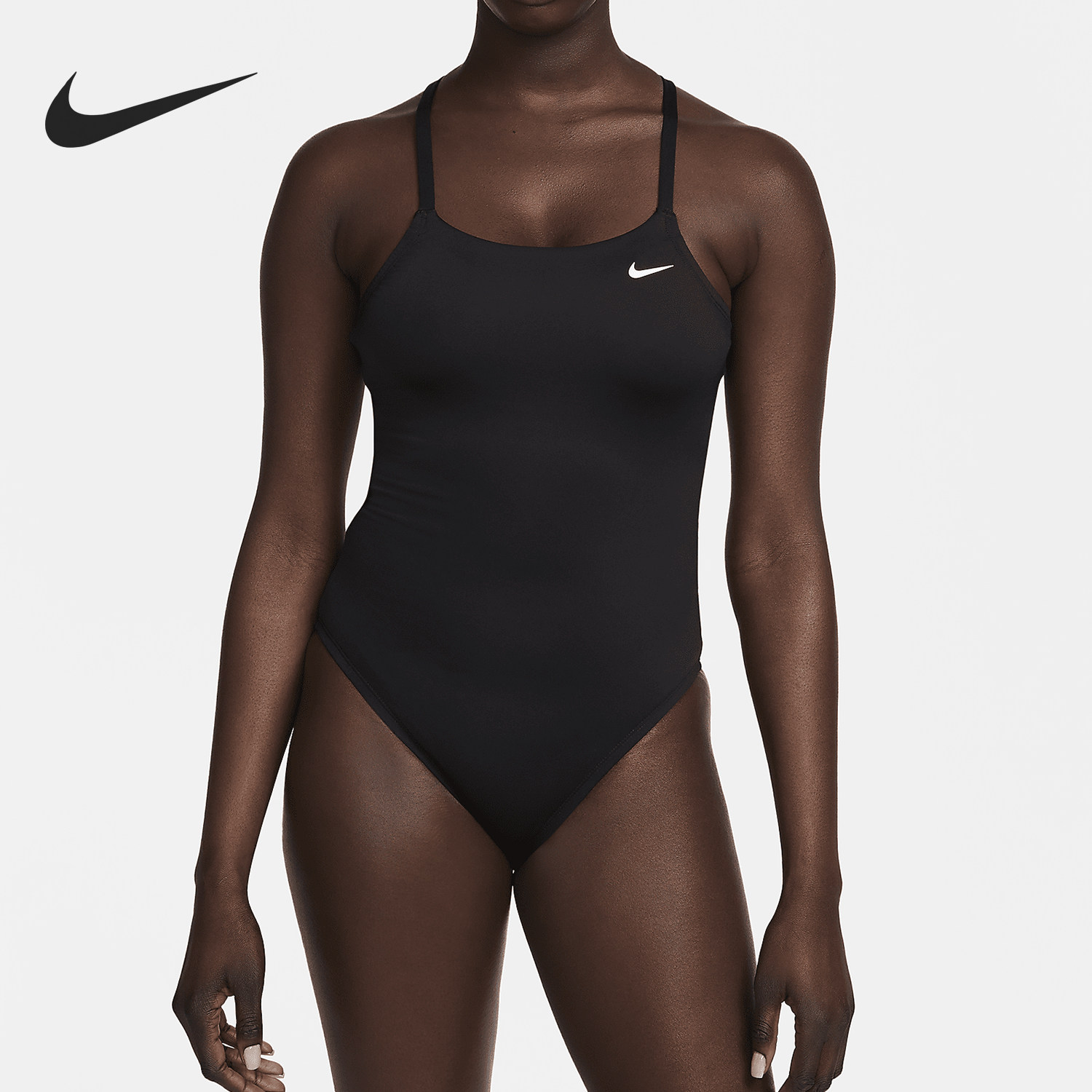 nike/耐克官方正品swim 女士系带运动时尚休闲连体泳衣fz6174-010