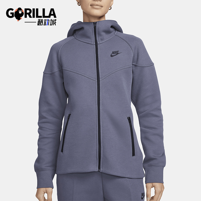 Nike/耐克正品2025秋季款女士耐穿连帽针织运动外套FB8338-003