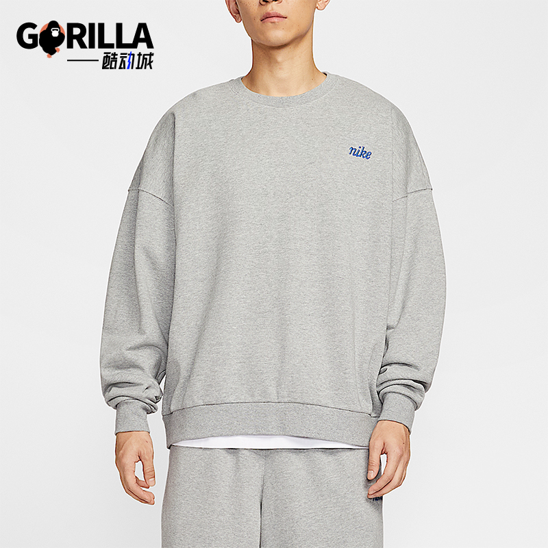 Nike/耐克正品2025 Club男士运动宽松圆领针织套头衫IB8360-063