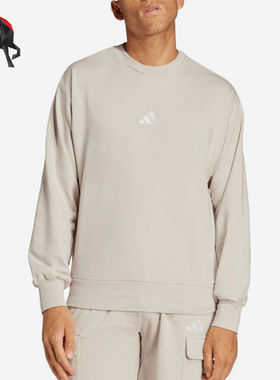 Adidas/阿迪达斯正品2025春新款男士休闲针织圆领运动卫衣IN6087