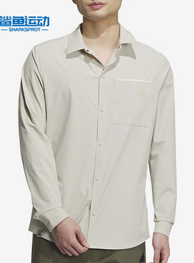 Adidas/阿迪达斯正品新款经典男士休闲翻领长袖衬衫JE8598