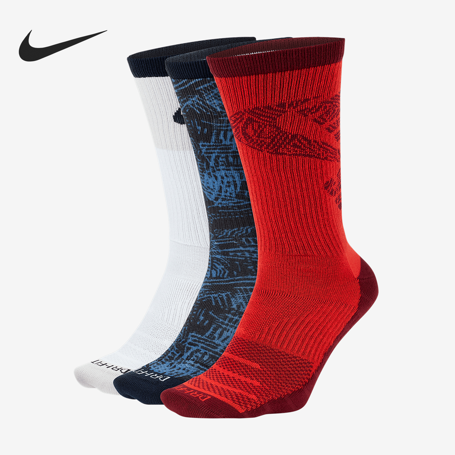 Nike/耐克正品秋季新款男女运动时尚袜子三双装CK6570-902