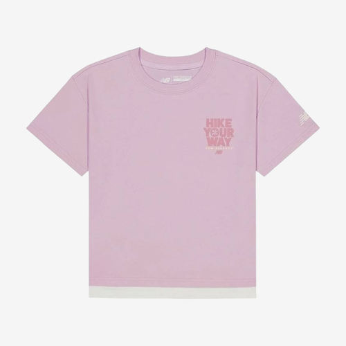 New Balance新百伦正品儿童凉感印花短袖T恤ND7EF21043-LAV