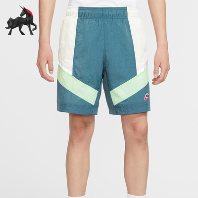 耐克男士梭织拼接训练宽松短裤