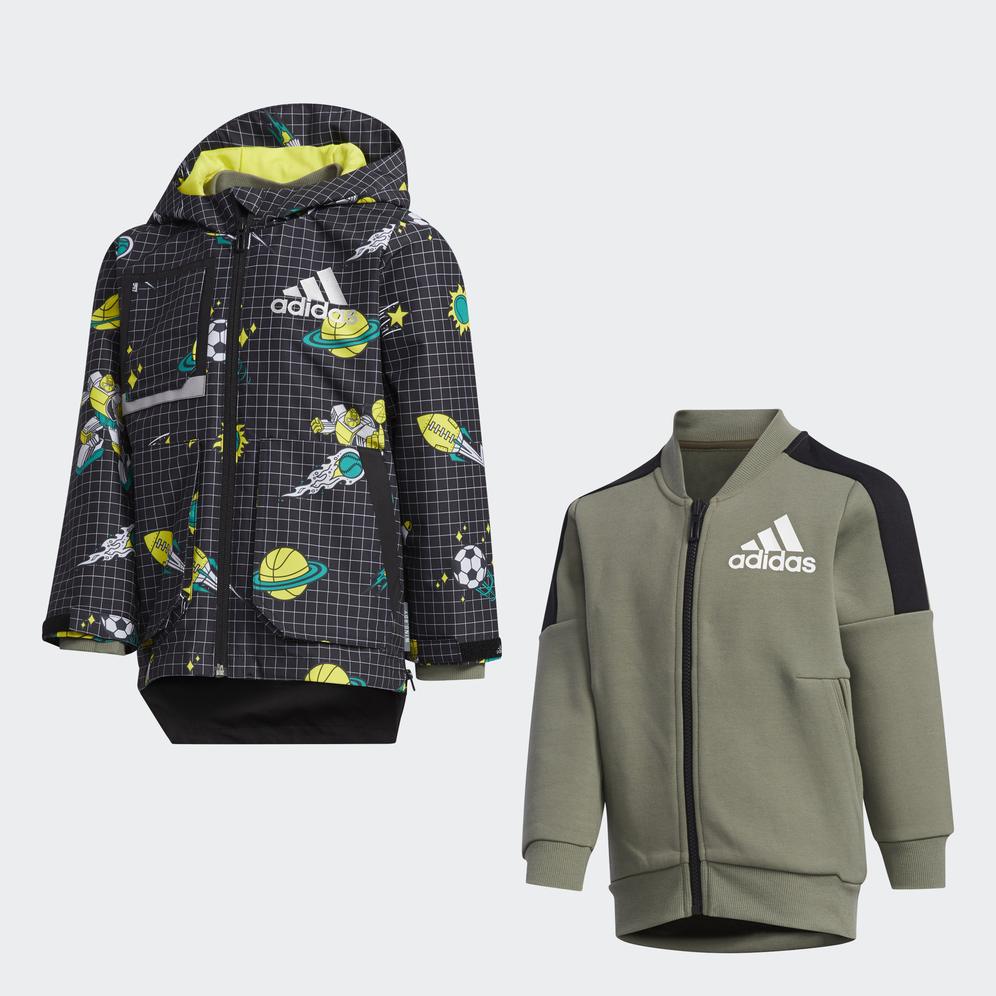 阿迪达斯小童二合一休闲运动外套