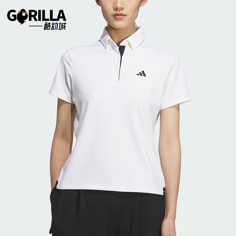 Adidas/阿迪达斯正品POLO SS女士针织经典高尔夫翻领POLO衫JM3015