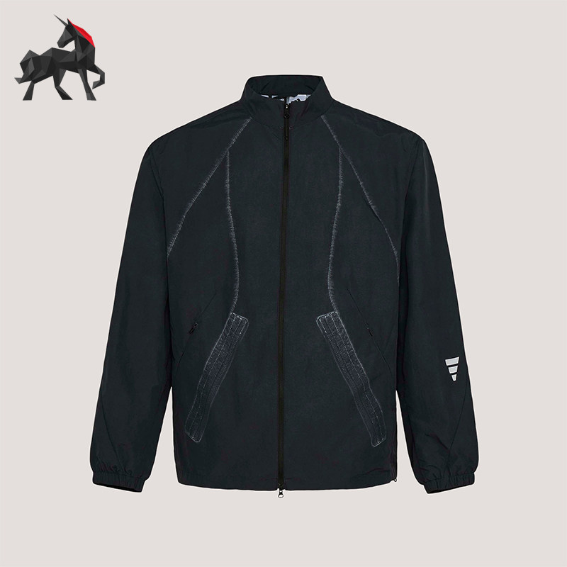 Adidas/阿迪达斯正品春季男士宽松运动经典梭织立领外套KU5308