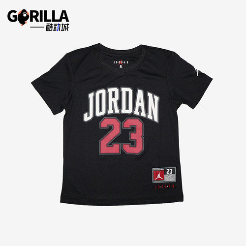 Nike/耐克正品Jordan小童圆领肤简约印花短袖T恤HM9254-010