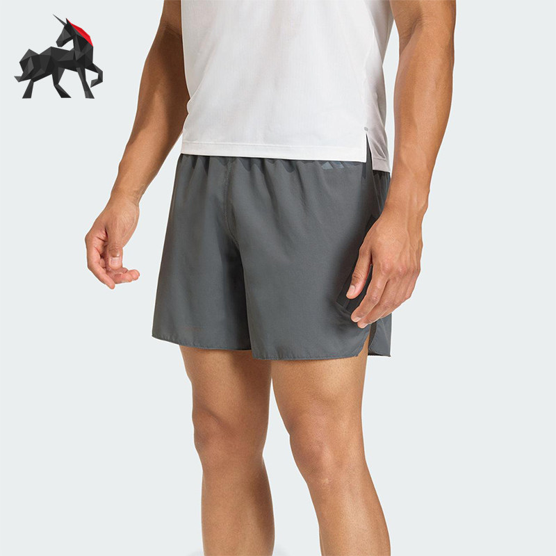 Adidas/阿迪达斯正品2025男士训练跑步松紧腰透气运动短裤KD3854