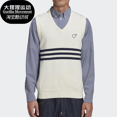 阿迪达斯男士针织背心马甲