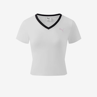 印花透气休闲短袖 款 女士短款 633073 彪马官方正品 Puma 2025夏季