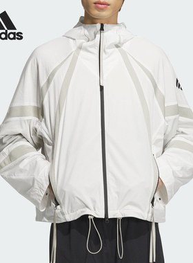 Adidas/阿迪达斯官方正品FUSTL P JKT男士拼接连帽运动外套JN3428