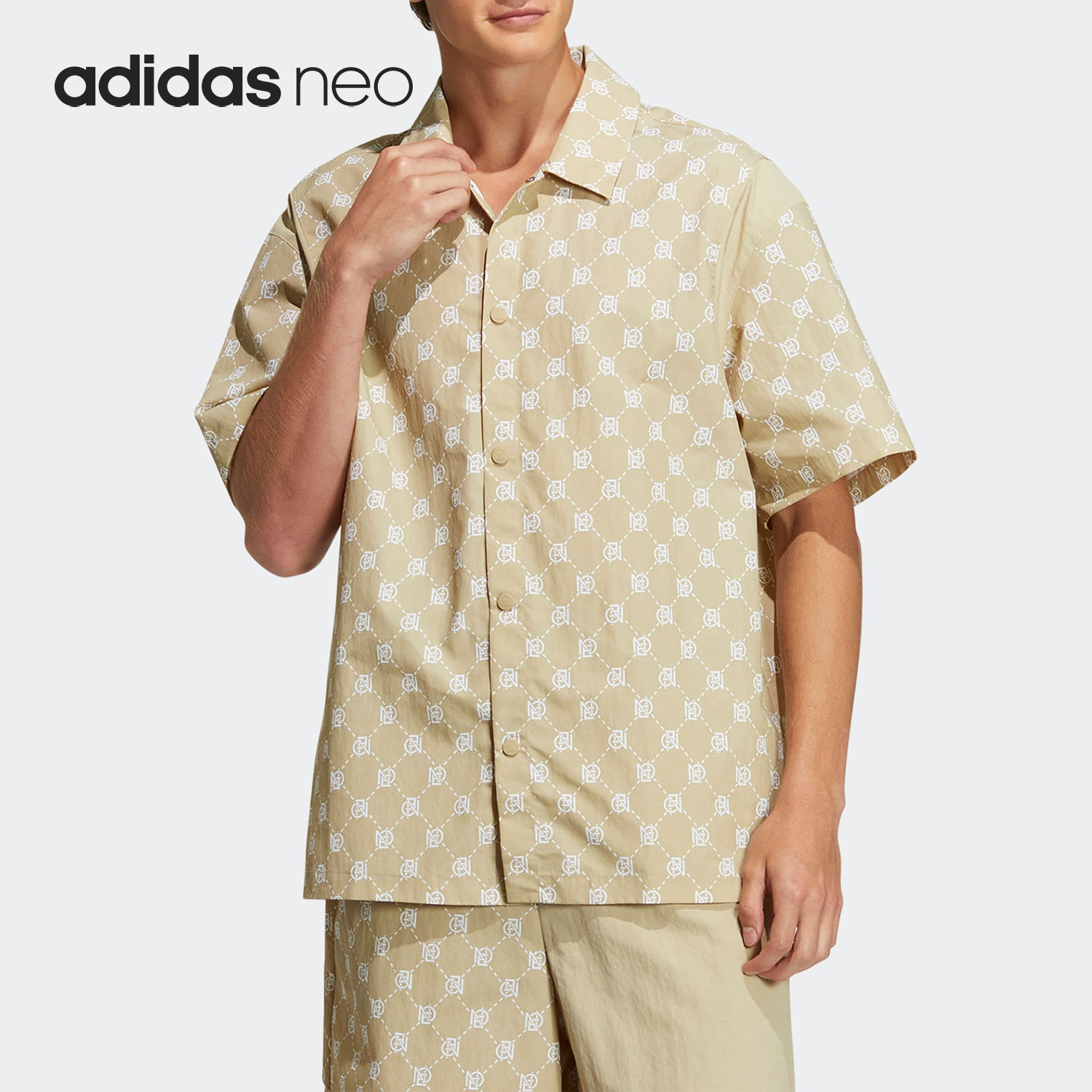Adidas/阿迪达斯官方正品2022夏季neo运动新款男子短袖T恤IB5857-封面