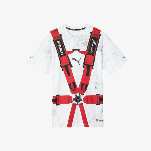 Puma/彪马正品A$AP ROCKY男士圆领宽松字母时尚透气耐穿短袖