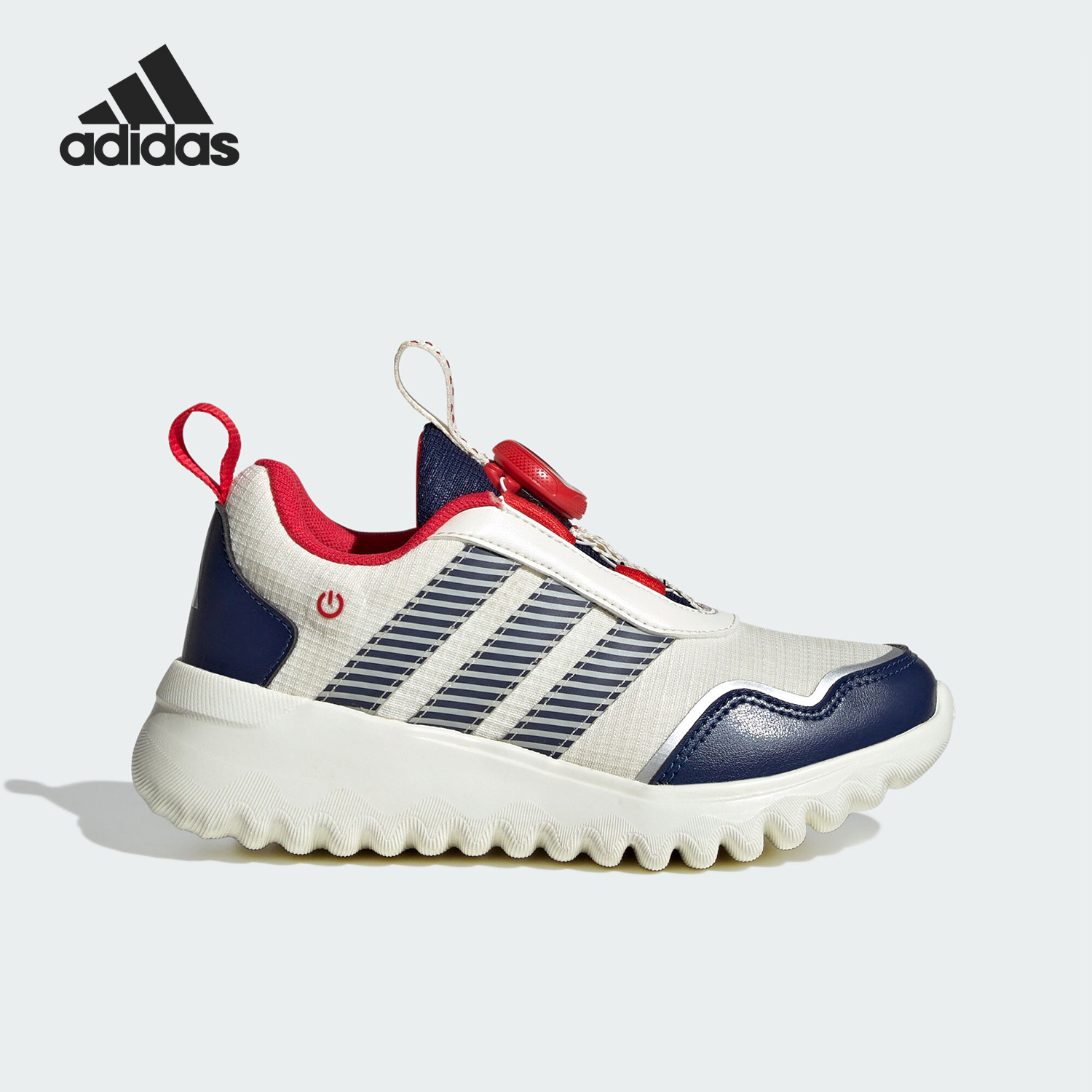 阿迪达斯小童旋转按钮运动跑步鞋