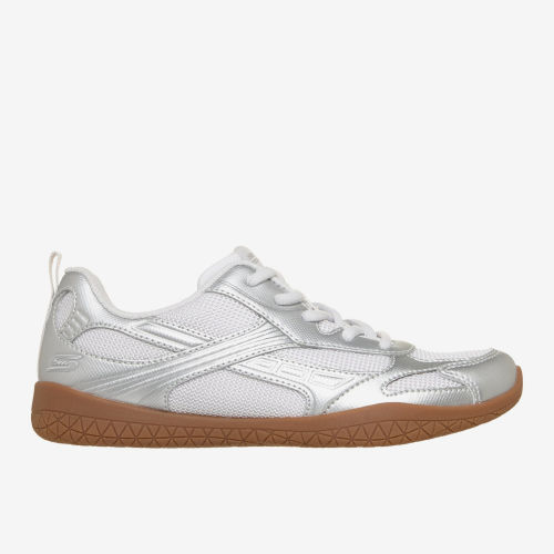 Skechers斯凯奇正品Bob's SPORT女网面低帮系带板鞋117821-SIL