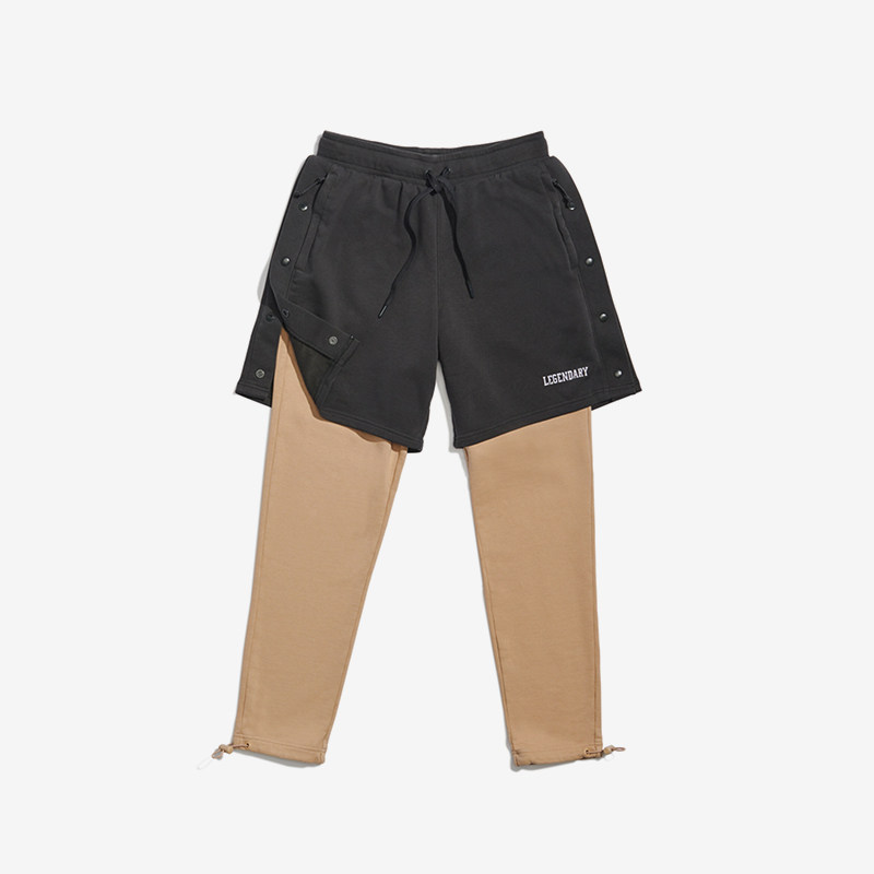 Puma/彪马官方正品新款女棕黑色柔软复古拼色字母休闲裤532506-01
