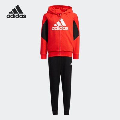 阿迪达斯小童连帽训练运动套装