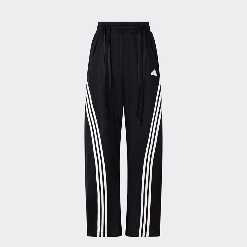 Adidas/阿迪达斯正品女子休闲三条纹高腰宽松长裤香蕉裤JV9943