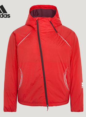 Adidas/阿迪达斯官方正品2025冬季款女士连帽梭织保暖棉服KV4863