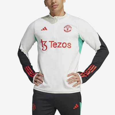 阿迪达斯曼联男长袖足球立领服