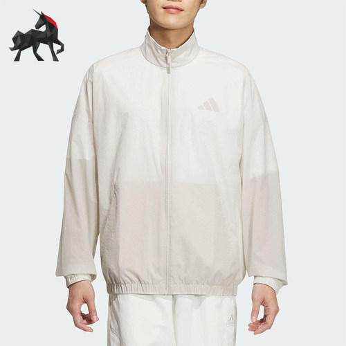 Adidas/阿迪达斯正品2025新款男士拉链经典立领夹克外套JZ8410