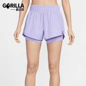 耐克正品 二合一休闲短裤 Dri Nike FIT One女士中腰经典 DX6013 533