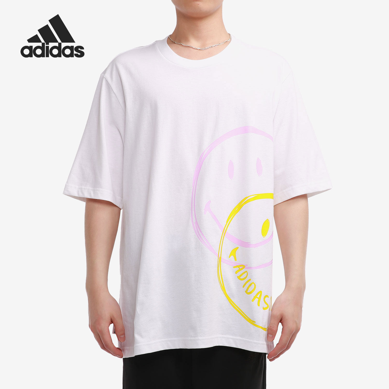 Adidas/阿迪达斯正品 NEO夏季新款男女运动休闲圆领短袖T恤H61984
