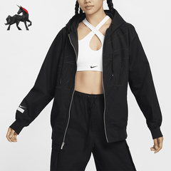 Nike/耐克正品Sportswear女士连帽宽松印花外套FV7775-010